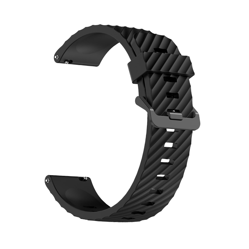 Kalebol 20mm Silicone Band for Huawei Watch GT 3 42mm / GT 3 Pro 43mm Tire Pattern Watch Strap - Black