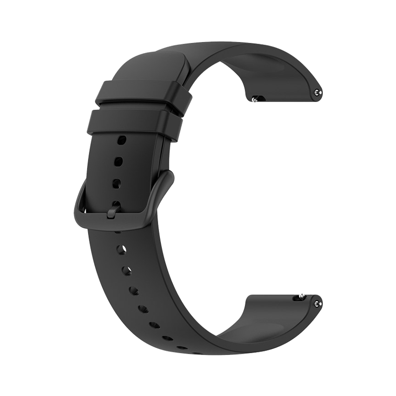 Kalebol 22mm Silicone Strap for Huawei Watch 4 / 4 Pro / GT 4 46mm Round End Watch Band - Black