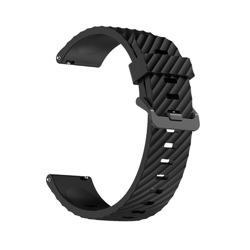 Kalebol 22mm Silicone Band for Huawei Watch 4  /  4 Pro  /  GT 4 46mm Tire Pattern Watch Strap  - Black