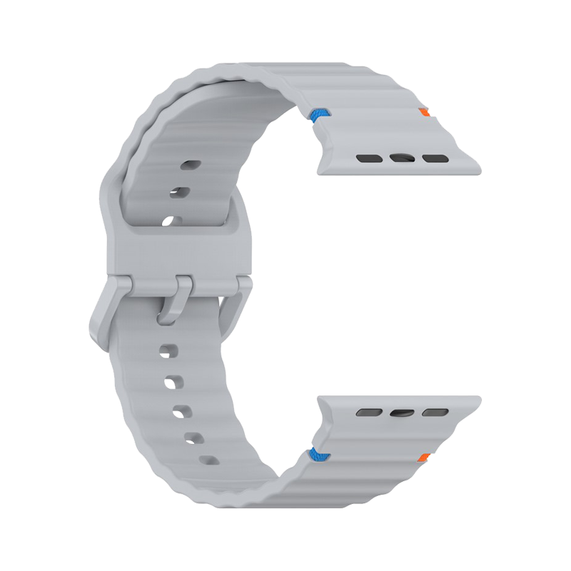 Kalebol Silicone Strap for Apple Watch Series 10 46mm / Ultra 2 / Ultra 49mm / 44mm / 3 2 1 42mm Band - Grey