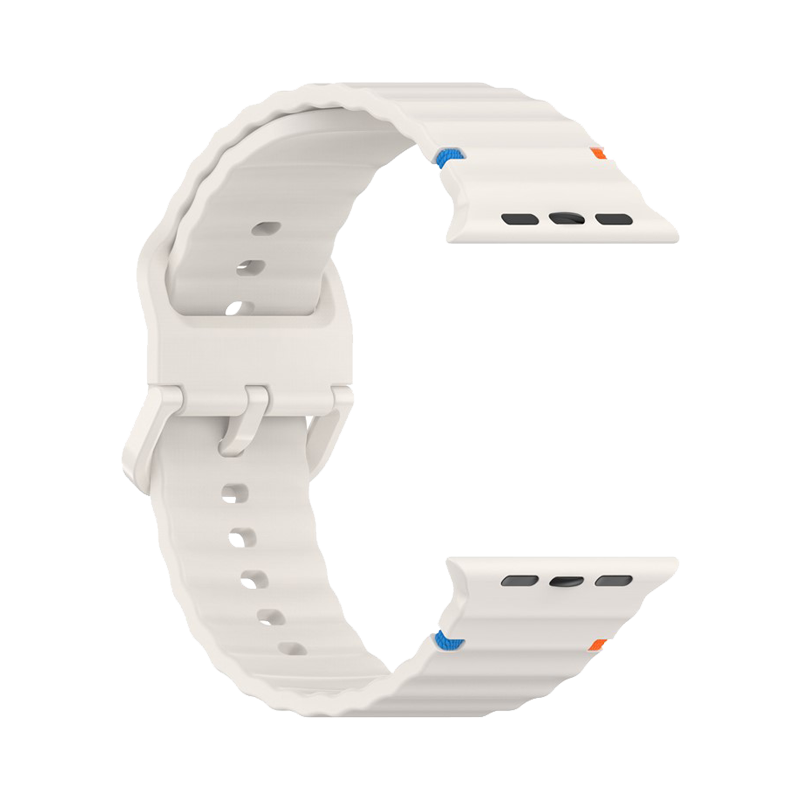 Kalebol Silicone Strap for Apple Watch Series 10 46mm / Ultra 2 / Ultra 49mm / 9 8 7 45mm /  44mm / 3 2 1 42mm Band - Starlight