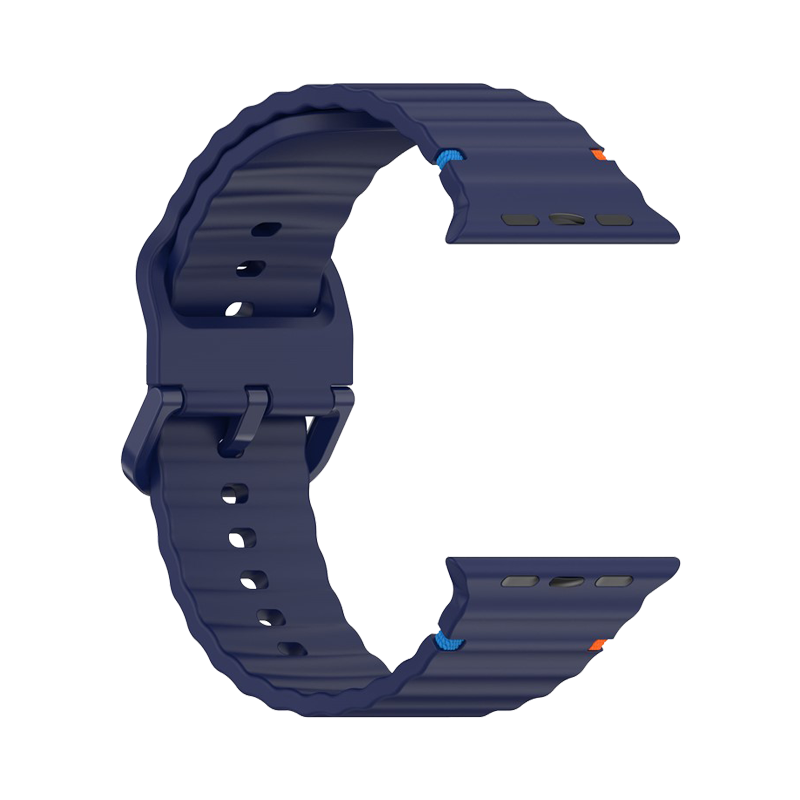 Kalebol Silicone Strap for Apple Watch Series 10 46mm / Ultra 2 / Ultra 49mm / 9 8 7 45mm /  44mm / 3 2 1 42mm Band - Navy Blue
