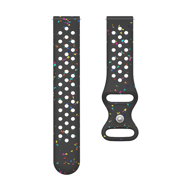 Kalebol 22mm Silicone Strap for Samsung Galaxy Watch3 45mm / Watch 46mm / Huawei Watch GT 5 / 5 Pro Watch Band - Black