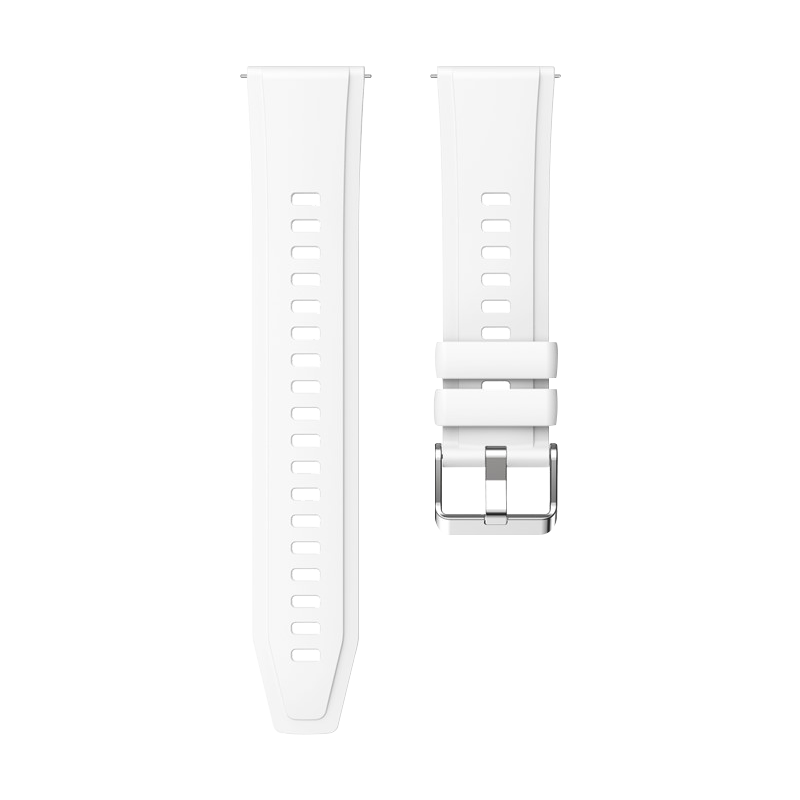 22mm Silicone Strap for Xiaomi Watch S4 Sport / Redmi Watch 5 Active Watch Band with Silver Buckle - White