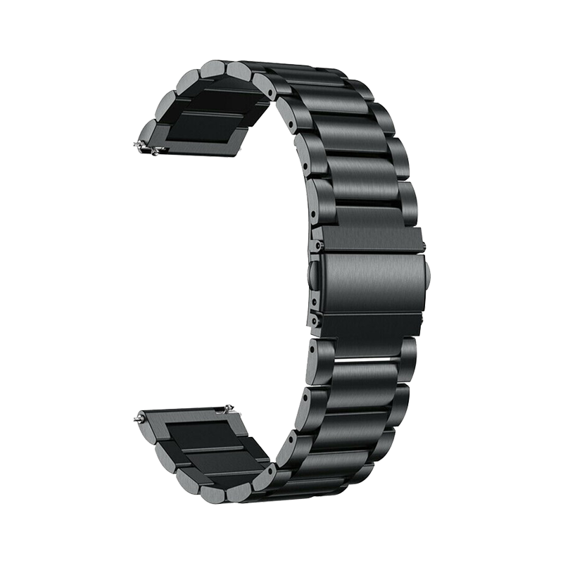For Garmin Forerunner 265 / 265 Music Stylish 316L Stainless Steel Wrist Strap 22mm Replacement Band - Black