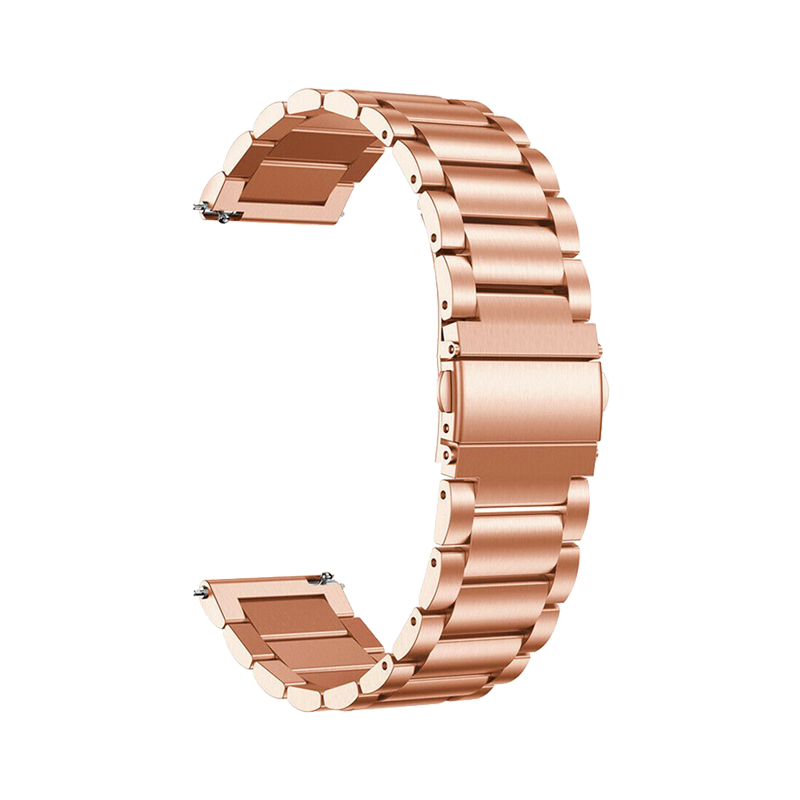 For Garmin Venu 2 / Venu 3 Replacement Wrist Strap 316L Stainless Steel 22mm Smartwatch Band - Rose Gold