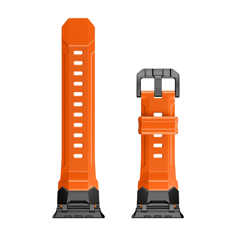 For Apple Watch 10 46mm / Ultra 2 / Ultra 49mm / 9 8 7 45mm / - Titanium+Orange